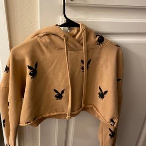 Playboy x Missguided Cropped hoodie